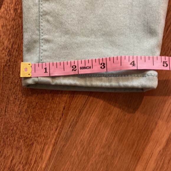 Kut from the Kloth Diana Skinny Mint Green Denim Jeans EUC Sz 6 Stretchy Midrise - Picture 9 of 11